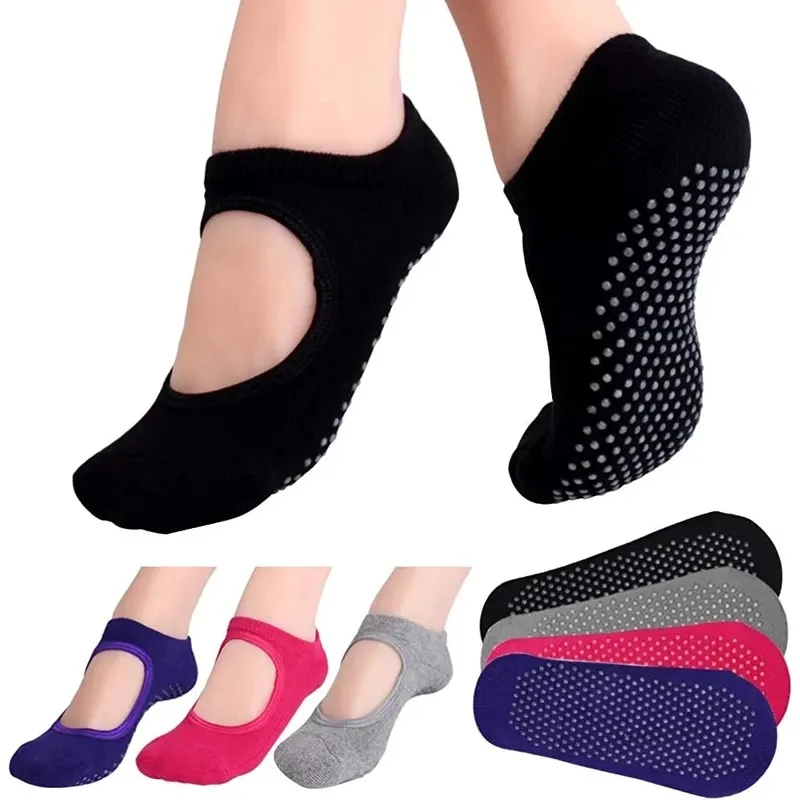 Pilates Yoga Sport - Backless Non-slip Fitness Yoga Socks Cotton