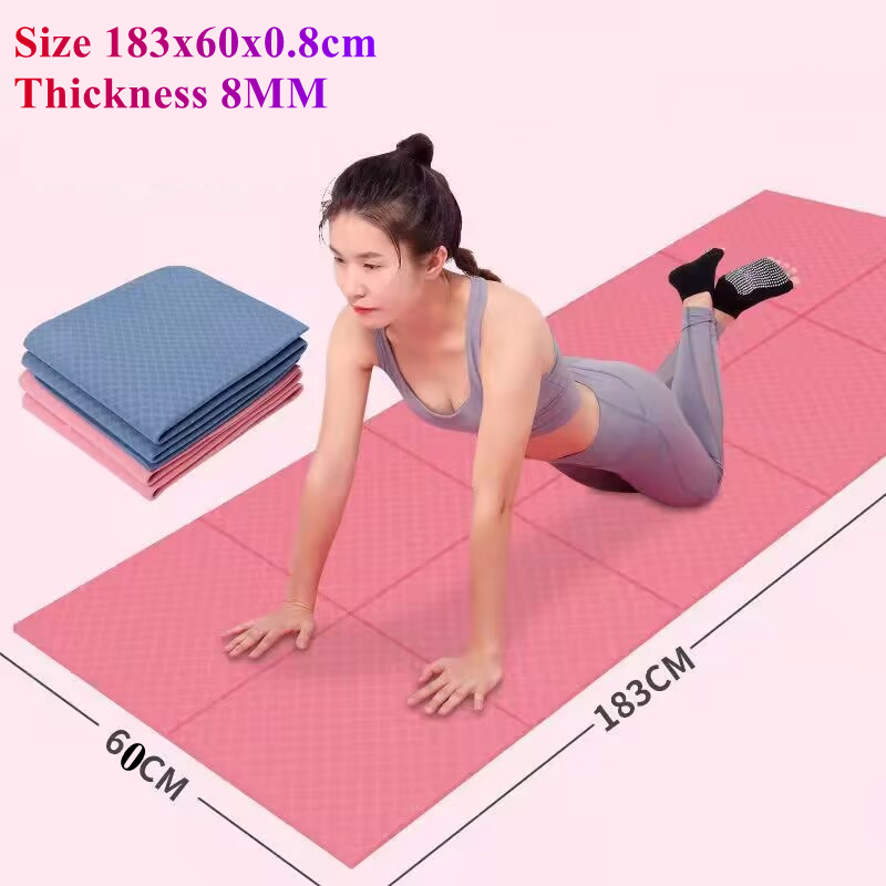 Fold Portable 183x60CM Yoga Ma - Pilates Yoga Mat Thickness recension och pris
