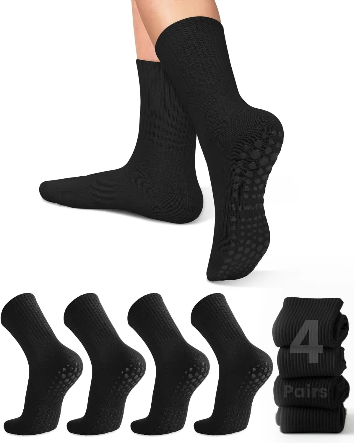 4 pairs of women's yoga socks, - Pilates & Yoga Training Center recension och pris
