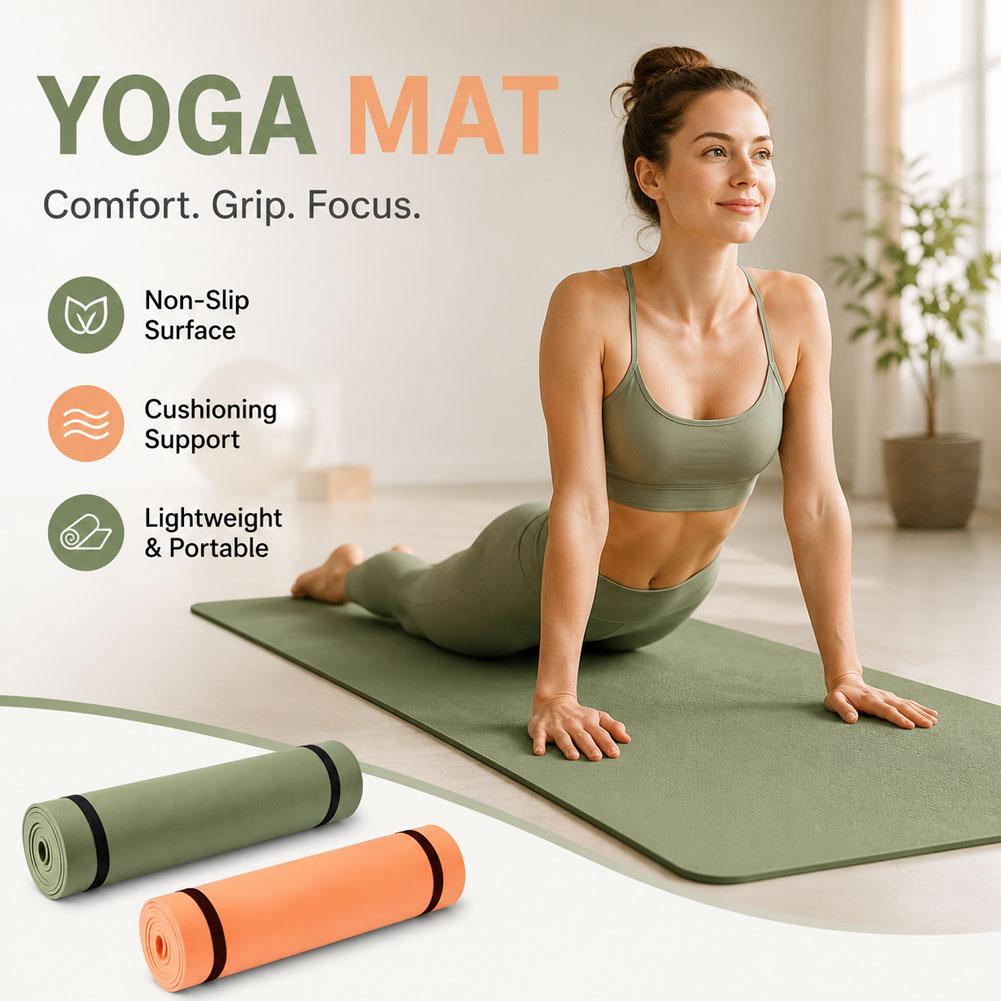 Thick Yoga Mat Anti-skid Sport - Pilates Yoga Mat Thickness recension och pris