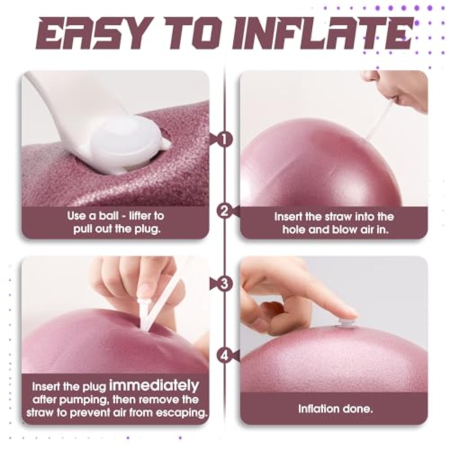 Small Exercise Ball - 9 Inch M - Pilates Yoga Ball Workout recension och pris