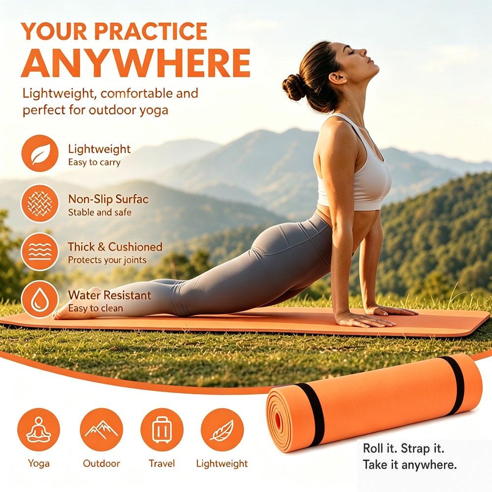 1/2Pcs Thick Yoga Mat Anti-ski - Pilates Yoga Mat Thickness recension och pris
