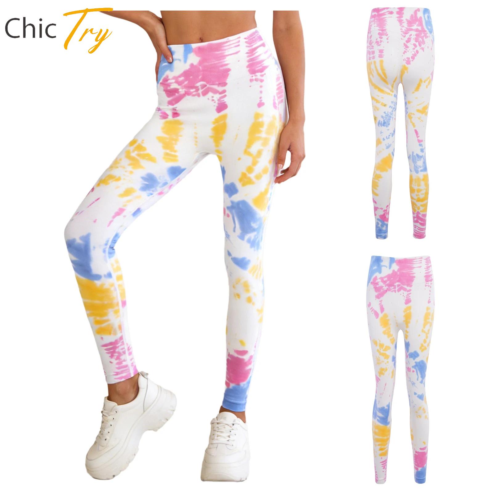Womens Tie-Dyed Stretchy Gym Y - Pilates Yoga Legging recension och pris