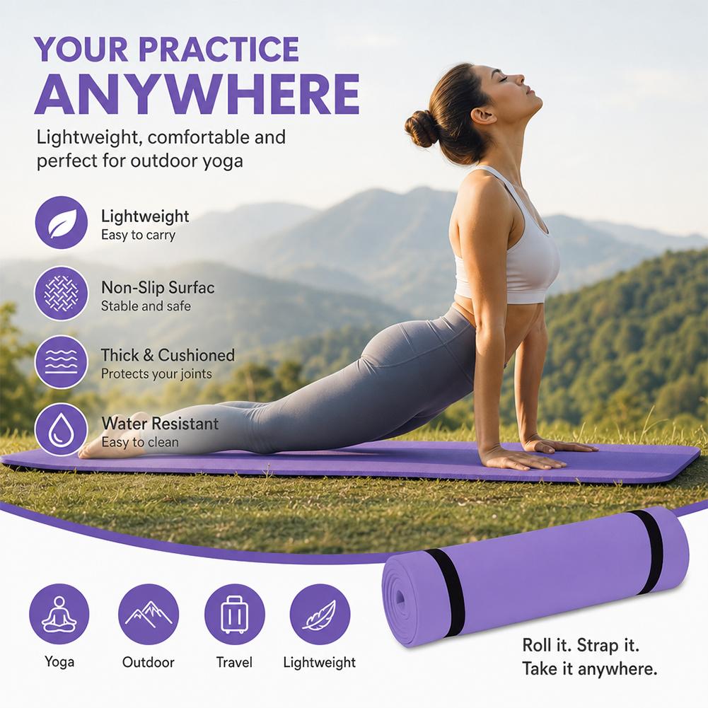 1/2Pcs Thick Yoga Mat Anti-ski - Pilates Yoga Mat Thickness recension och pris
