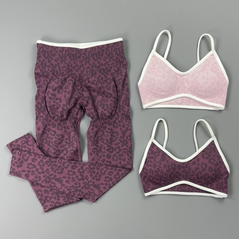 2 Pieces Yoga Set Women Leopar - Pilates Yoga Legging recension och pris