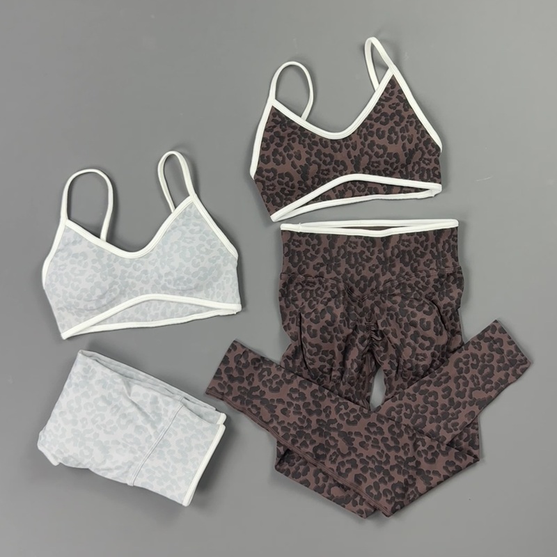 2 Pieces Yoga Set Women Leopar - Pilates Yoga Legging recension och pris
