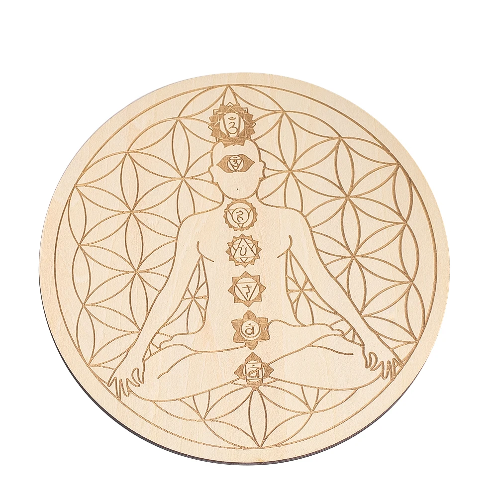 15CM Laser Engraving 7 Chakra  - Mat Pilates Yoga recension och pris