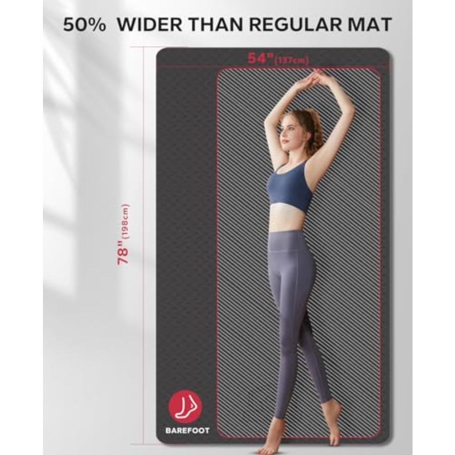 Extra Large Yoga Mat for Home  - Pilates Yoga Mat Thickness recension och pris