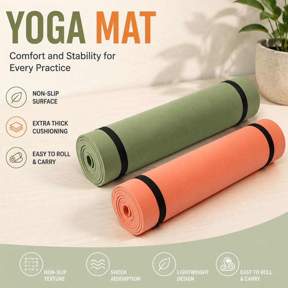 180x50cm Non-slip Pilates Yoga - Pilates Yoga Mat Thickness recension och pris